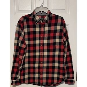 Eddie Bauer Mens Classic Fit Long Sleeve Button Up Flannel Shirt Size Large